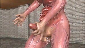 Busty cartoon cutie fucked by tentacles