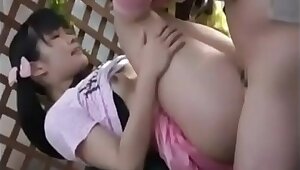 Grandpa lucky day creampie inside a teen outdoors